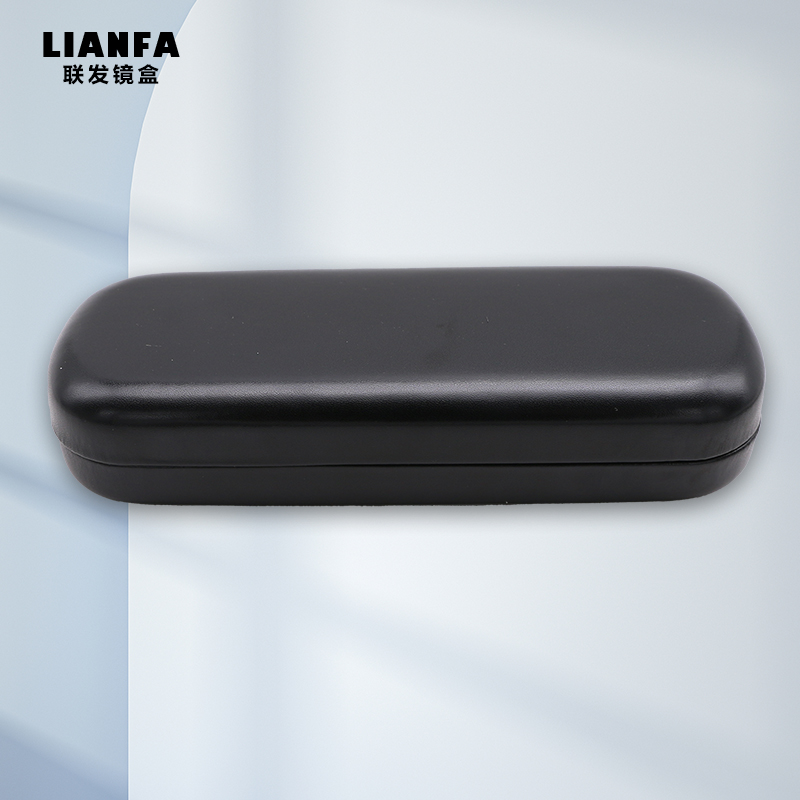 A black, simple and portable glasses case