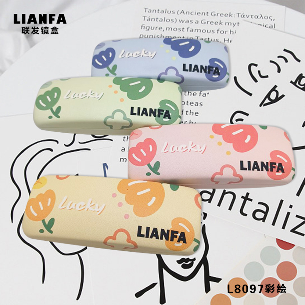 Painted flower glasses case