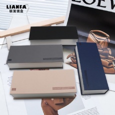 Fashionable Square Glasses Case with Brushed Metal