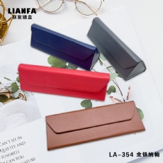 Solid color foldable flip - top glasses case
