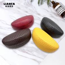 Fashionable candy - colored woven - pattern glasses case