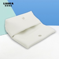 White soft - covered glasses case